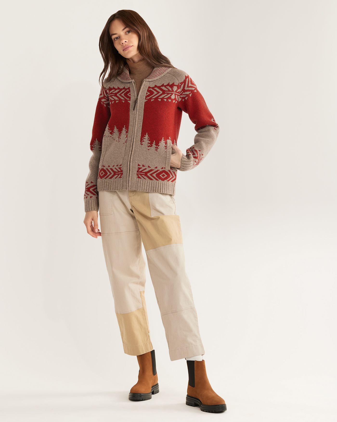 WOMEN'S ALPINE LAMBSWOOL ZIP CARDIGAN